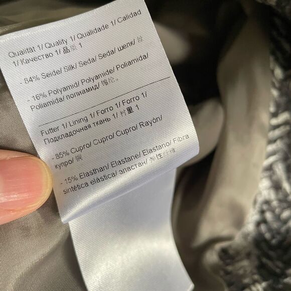 𝅺ESCADA Beele Textured Silk Granite Abstract Print Blazer Size 40/ US M - Picture 8 of 8